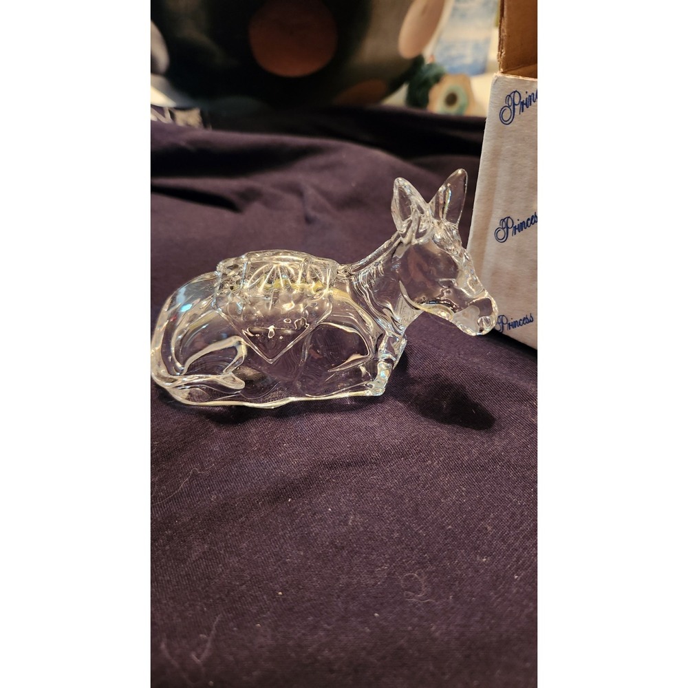Vintage Princess House 6541  Lead Crystal Donkey